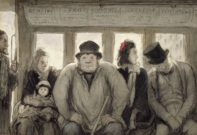 The Omnibus by Honoré Daumier